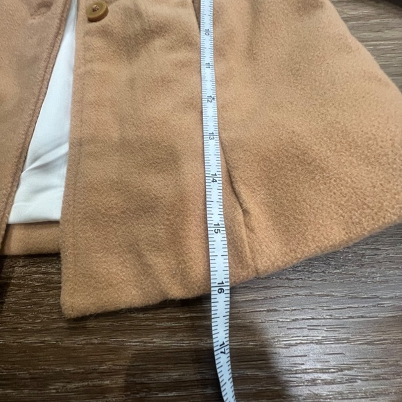 Baby B'Gosh Baby Girl's Camel Ruffle Dress Coat Fully Lined Holiday Coat Sz 12M - Picture 9 of 13